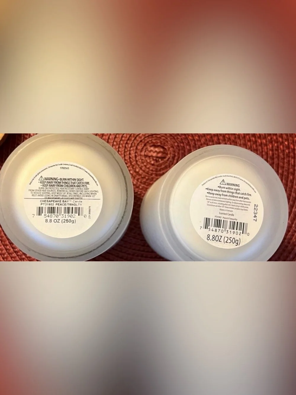 Chesapeake Bay Peace & Tranquility Cashmere Jasmine Soy Candles X’s 2 Both New